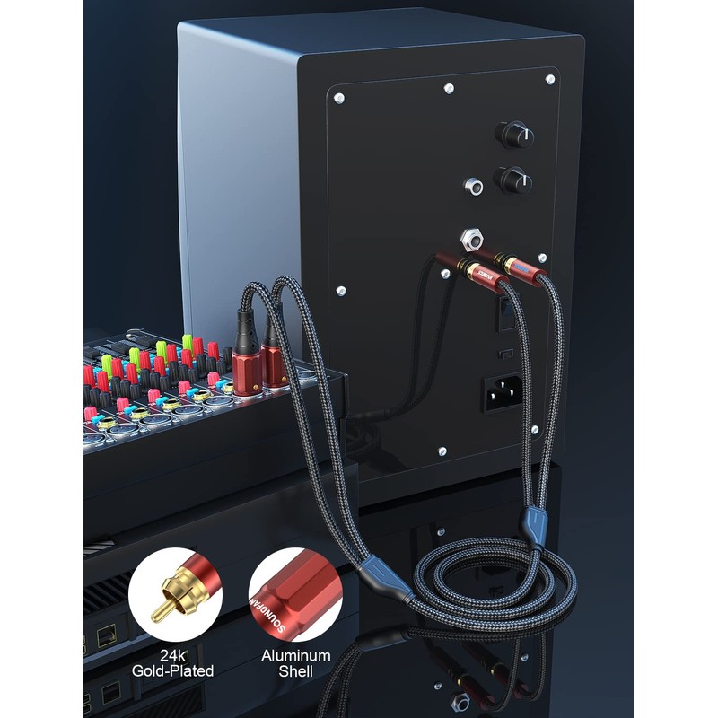 SOUNDFAM Dual RCA to XLR Cable, Premium 2RCA Male to