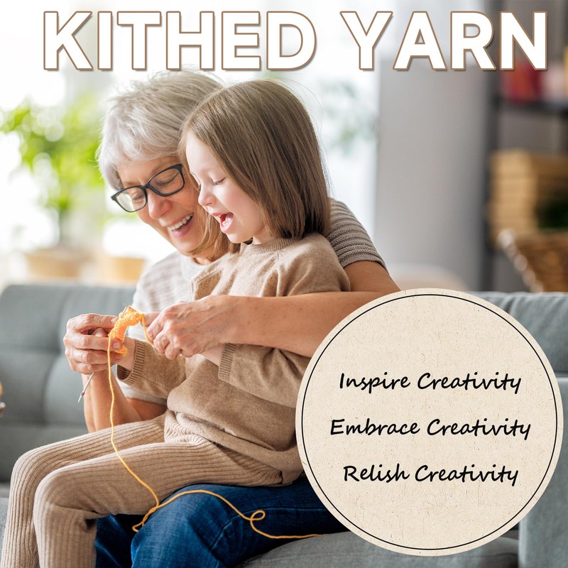 KITHED Cotton Yarn，10.5oz，526yard，3 Pack ，Soft Yarn for Crocheting and Knitting