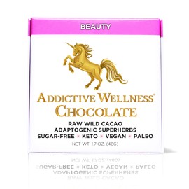 Addictive Wellness Sugar-Free Raw BEAUTY Chocolate 3 PACK Vegan Paleo & Keto- Purely Superfoods and Adaptogens