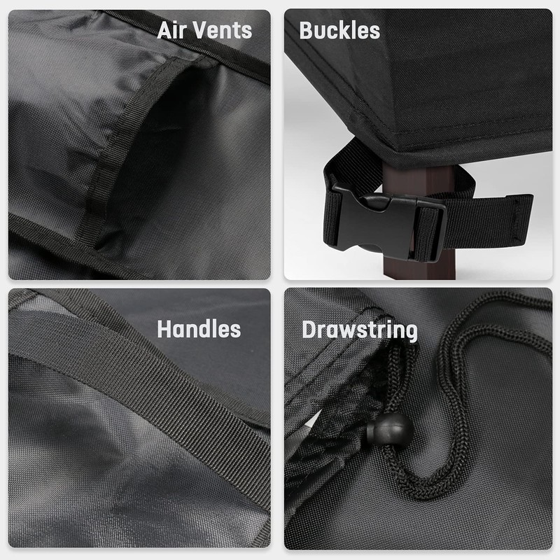 Fenghome Fire Pit Cover Rectangular, Waterproof Windproof Gas Fire Pit