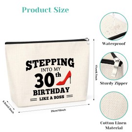 Funny 30th Birthday Gift for Her 30th Birthday Gift for Women Makeup Bag Turning 30 Year Old Gift 30 Year Old Birthday Gift for Mom Cosmetic Bag 1994 Birthday Gift for Mother Aunt Cosmetic Case