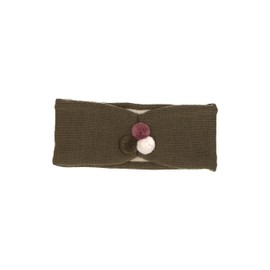 Sterntaler Baby Girls' Headband, Baby Knitted Bobble Winter Headband, Baby Headband, Lined with Microfleece, Dark Green, 57, dark green