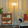 beaysyty Modern Elegance Crystal Floor Lamp, On/Off Foot Switch, Crystal