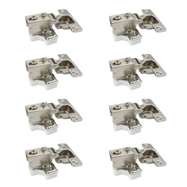 LIKERAINY 95Deg Inset Face Frame Hinge 35mm with Hydraulic Damper for Cabinet Door Compact Soft Closing Short Mini Hinges for Cabinet Cupboard Wardrobe Pack of 8
