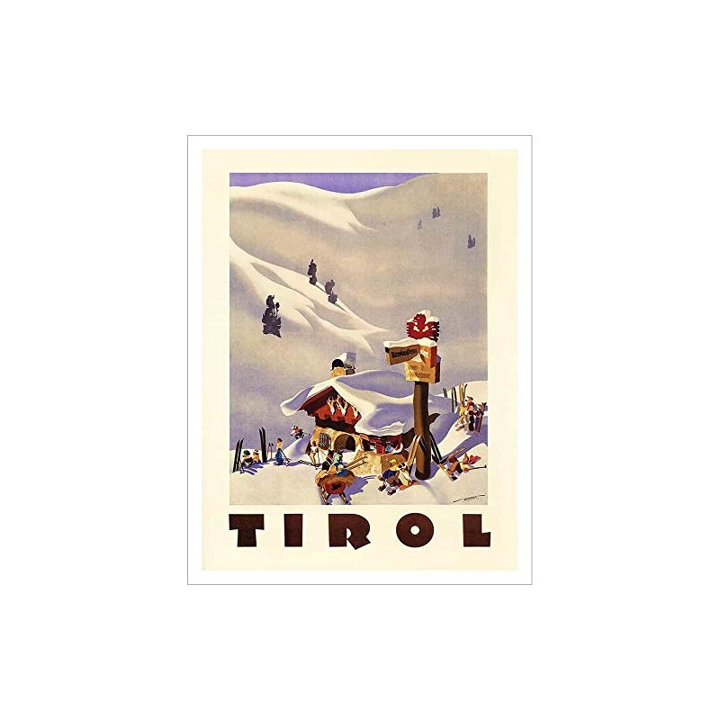 Tirol Austria Ski Poster - 22 x 28 inches, Comes
