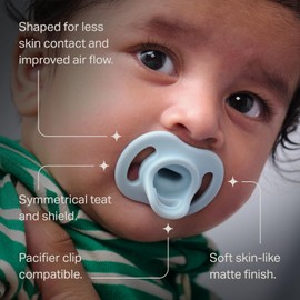 Tommee Tippee Ultra-Light StayPut Pacifier, One-Piece Silicone Design, 18-36m, 4 Pack