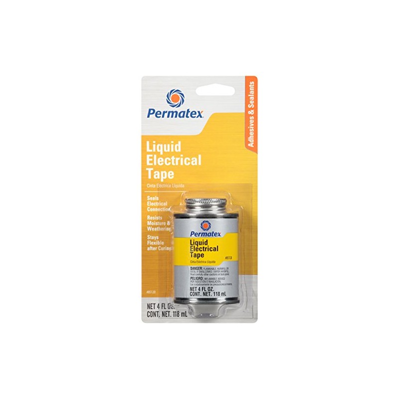 Permatex 85120 Liquid Electrical Tape, 4 oz , Black