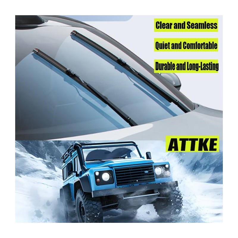 Quiet Windshield Wiper Blades for Jeep Wrangler 2007-2017 (15" +