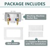 Washing Machine Outlet Box, Niikappu 1/2 Inch Pex Crimp Inlet