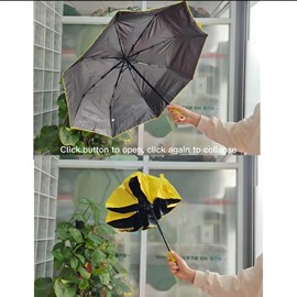 NEW UV Protection Automatic Open and Close Folding Umbrella with Ring Hook for Easy Hanging and Storage, Easy Portable Umbrella for Men and Women, Travel, Parade, Sun Protection (Light Pink)