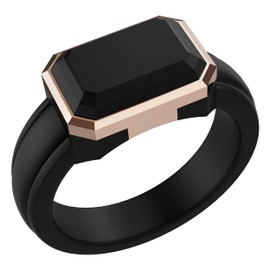 ThunderFit Trinity Stone Silicone Rings for Her - Faux Gemstone Rubber Wedding Engagement Bands for Women's, Variety Multipacks 1-3