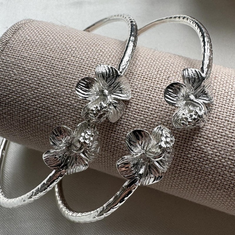 Better Jewelry Flower Hibiscus Ends .925 Sterling Silver West Indian