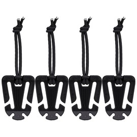 CAT Outdoors Web Dominator MOLLE Webbing Straps (4 Pack) - MOLLE Bungee Straps - Backpack Strap Keeper - Elastic Webbing Keepers - MOLLE Gear Straps (Black)