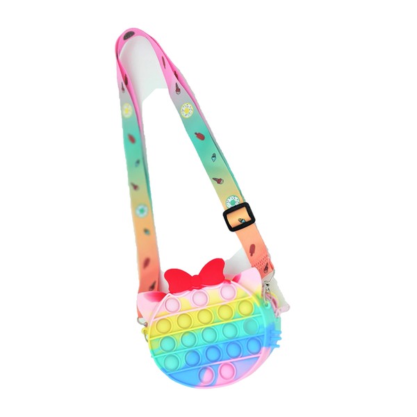 ITISMINE Kitty Cat Bow Push Bubble Pop-on-it Cross Body Purse