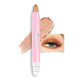 Kaely 2in1 Cream Eye Shadow Brightener Sticks for Eyes, Pencil Eyeshadow Applicator Stick Waterproof Pigmented, Eye Shadow Palette Highlighter Makeup, sombras para ojos, 05 Bronze Gold