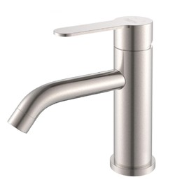 Bathroom Sink Faucet, Single Handle Bathroom Faucets for Sink 1 Hole, Stainless Steel Bath Faucet, Modern Vanity Laundry Utility Faucet, Brushed Nickel Bathroom Faucets llaves para lavamanos de baño