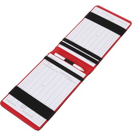 Dwawoo Golf Counter Card, Golf Score Keeper Card, Golf Scorecard Holder with Wooden Pencil, Golf Accessories (Black)