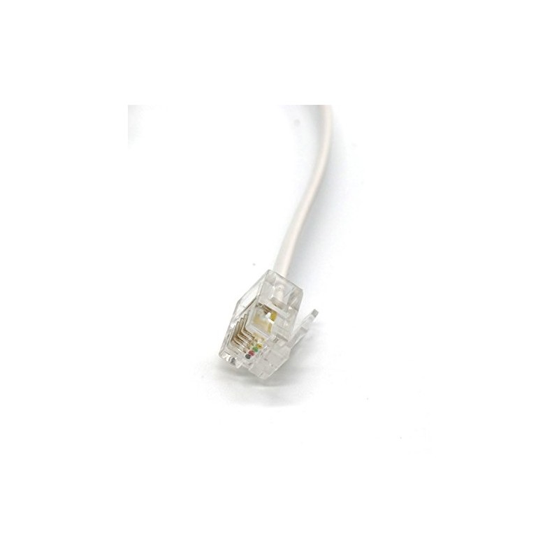2-Way RJ11 Telephone Plug to RJ11 Socket Adapter and Splitter