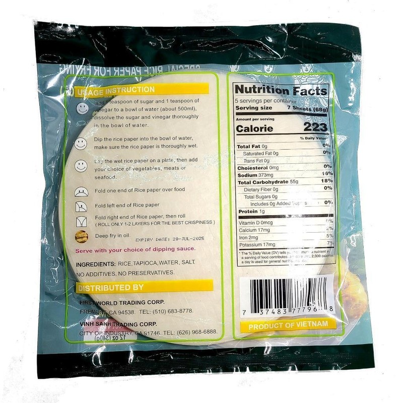 Three Ladies Vietnamese Spring Roll Rice Paper Wrapper For FRYING