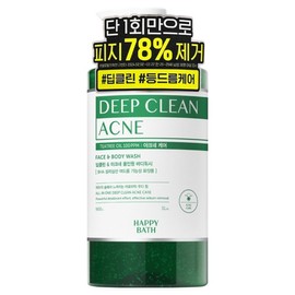 Happy Bath Deep Clean Tea Tree Acne Care All-in-One Body Wash Aromatic Woody Scent, 900g, 1 Piece / 해피바스 딥클린 티트리 아크네 케어 올인원 바디워시 아로마틱 우디 향, 900g, 1개