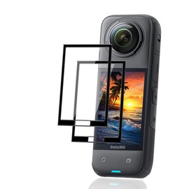 Insta360 X5 / Insta360 X4 Glass Film, 2 Sheets (Japan AGC Asahi Glass Material) for Insta360 X4 Film Full Protection, Insta360 X5 Protective Film, Impact Resistant, 9H Hardness, Insta360 X4 LCD