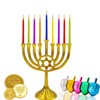 The Dreidel Company 2 Pack Multicolor Hanukkah Candles Menorah Candles