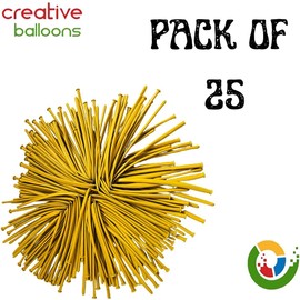 Modelling Long Balloons 260q Twisting Animal Balloons Plain Gold Magic Balloons for Art Craft Kids Birthday Party Bag Filler Wedding Clown Decoration Party Supplies 25 Pack