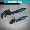 DURATECH Multi-function Adjustable Pipe Wrench Set, 2-Piece, Quick Self-Adjusting, Power