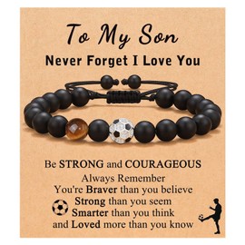 choice of all Soccer Gifts Football Basketball Baseball Hockey Bracelet Gifts for Players Team Lovers Son Grandson Brother Nephew Friend as Birthday/Graduation/Back to School/Christmas Gifts