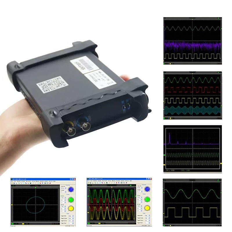 Hantek 6022BE Osciloscopio digital portátil basado en PC 2 canales