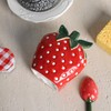 Bicuzat Ceramic Red Strawberry Shape Sponge Holder for Kitchen Sink,