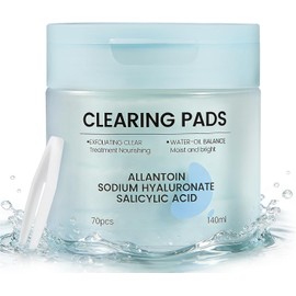Salicylic Acid Pads - Gentle Pore Shrinking Soothing Skin Care Toner Oil Control and Exfoliation Deep Cleaning Facial Cleansing Wipes Suitable for All Skin Types 70 Count Scent / 살리실산 패드 - 부드러운 모공 축소 진정 스킨 케어 토너 오일 컨트롤 및 각질 제거 딥 클리닝 페이셜 클렌징 물티슈 모든 피부 타입에 적합 70 카운트 Scent