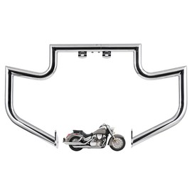 Gamyipp 1.5" Fat Crash Bar Engine Guard Highway Freeway Bar for Honda VT1300 Interstate Sabre Stateline 1300 (Silver)