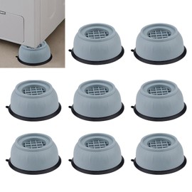 BangBoom Anti Vibration Pads for Washing Machine, Shock & Noise Reduction Washing Machine Support Feet Mat,‎ Washer Leveling Pads Pedestal for Furniture Appliances Floor Protector (8 Pieces)
