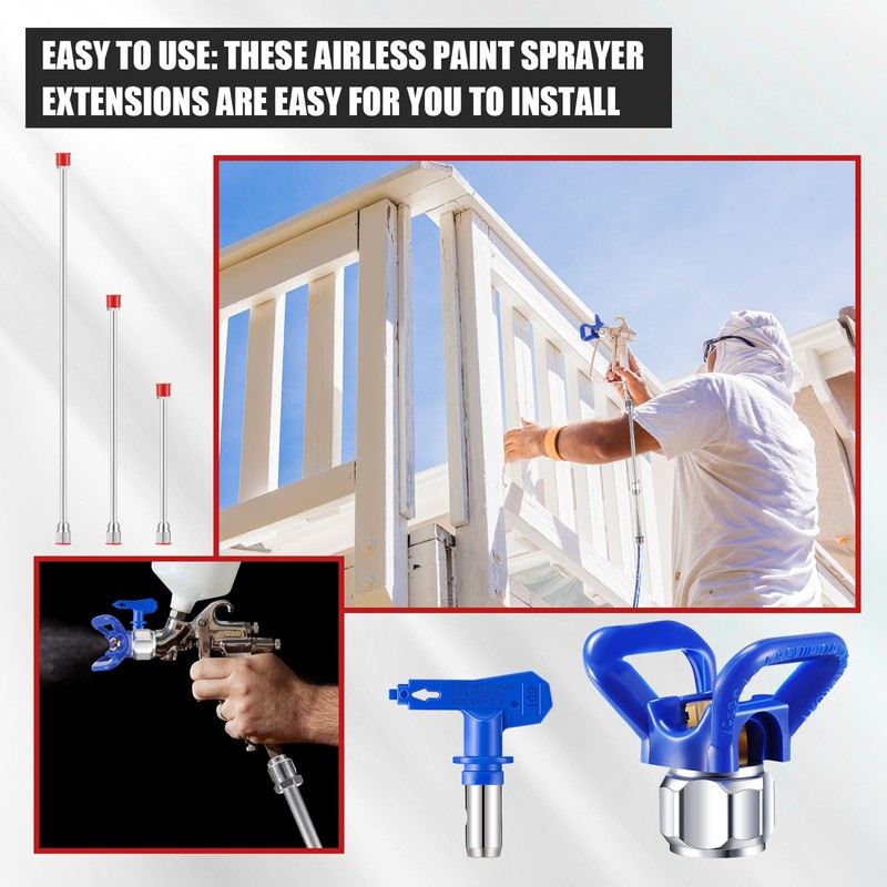 Lanties 9 Pieces Paint Sprayer Airless Reversible Spray Tip Nozzles