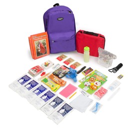 Emergency Zone - Keep-Me-Safe Children's Deluxe 72-Hr Emergency Survival Kit - Purple