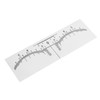 100PCS Eyebrow Ruler Stencils Disposable PVC Clear Scale Brow Microblading