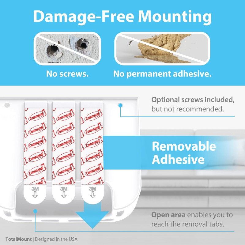 TotalMount Hole-Free Remote Holder – Eliminates Need to Drill Holes