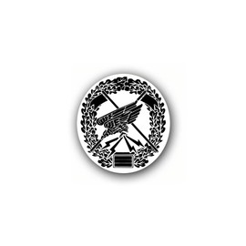 #A4668 Sticker Remote Scout Badge German Federal Motor Vehicle Beret Crest 7 x 7 cm