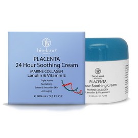 Bio-Lano Placenta 24 Hour Soothing Cream Marine Collagen Lanolin & Vitamin E 100mL