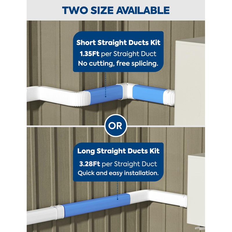 Nouscan 4" 9.5Ft Mini Split Line Set Cover with Flexible