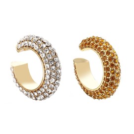 EHDWXVZM 2 Pieces Clip On Earrings, Creative Clip Design, Women's Ear Clips, Comfortable to Wear, No Piercing Required, Fashion Style, Suitable for Various Occasions, Alloy Steel