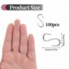 100 Pcs Mini S Hooks for Hanging Small S Hook