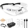 GUOUBUO Magnifying Glass with Light, 1.5X-5.0X Magnifying Glasses, Rechargeable Magnifier
