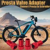 MEAJOO 2PCS Presta Valve Adapter, Aluminum Convert Presta to Schrader