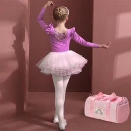 Glitter Girls Dance Bag for Kids Ballet Bag Small School Bag Shoulder Bag Kids Sports Duffel Gymnastics Bag Kids Travel Bag with Waterproof Pocket