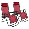 Elevon Zero Gravity Chair Set of 2 with Cup Holder