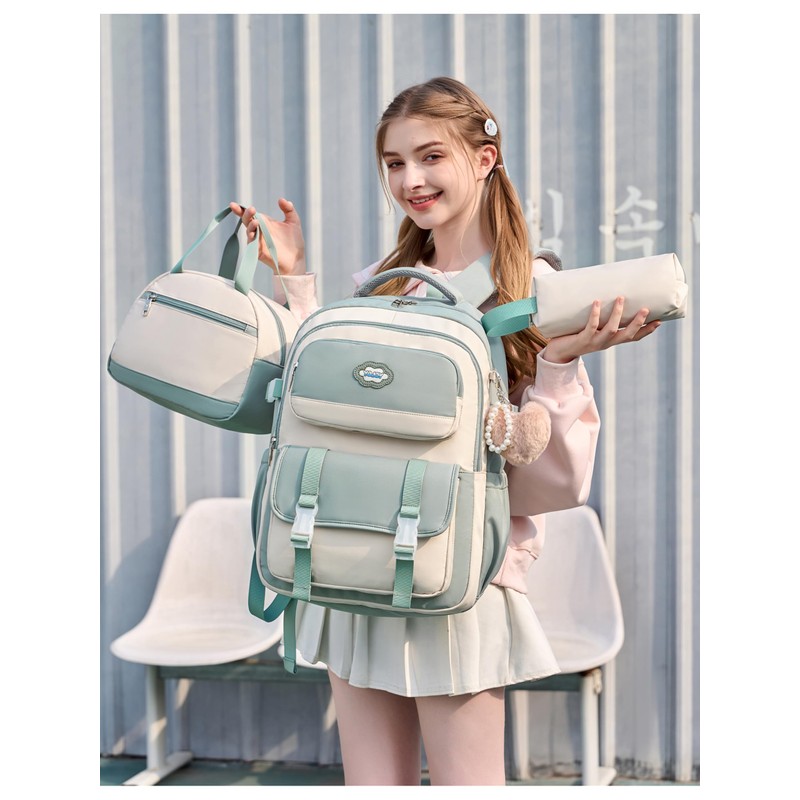 Backpack for Girls 3pcs Set Kids Backpack with Lunch Box