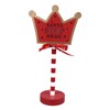 Christmas Stop Here Decor Metal Solid Wood LED Delicate Santa
