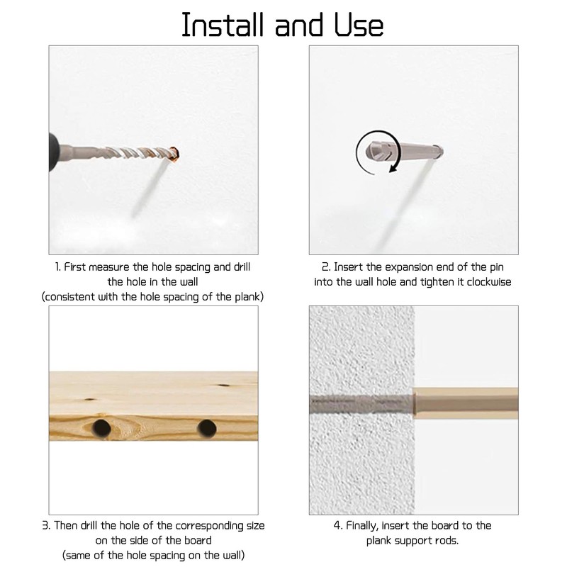 Pack of 8 Concealed Brackets, Shelf Brackets, Invisible Wall Brackets,